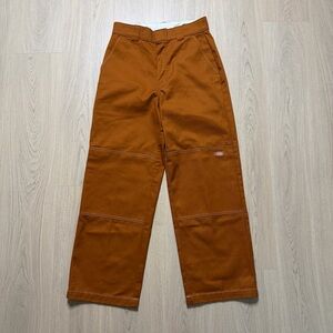 Dickies Sawyerville Wide Leg Double Knee Work Pants Womens US6 Orange Workwear